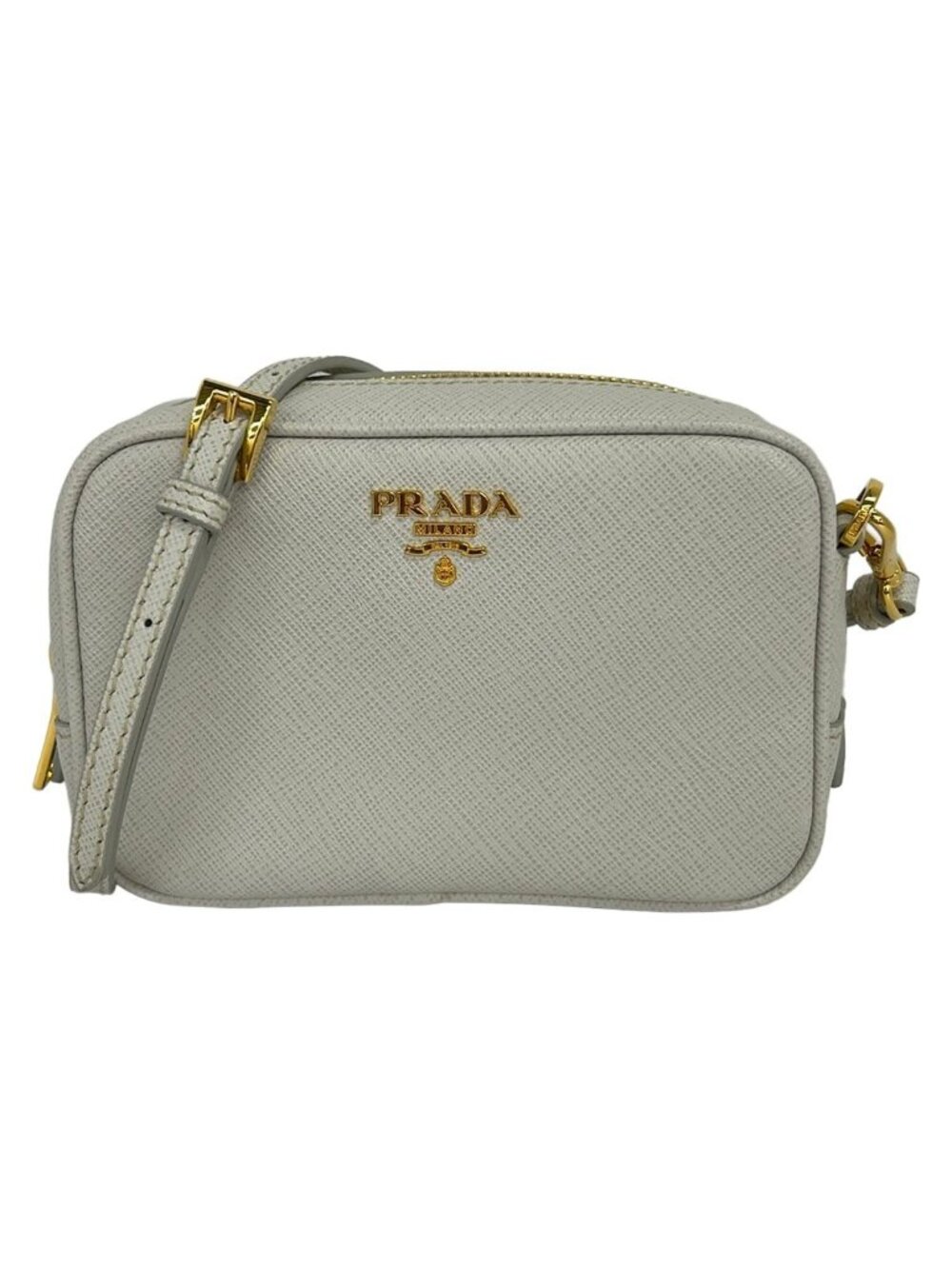 Prada Shoulder Bag White Leather